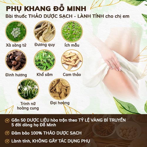 Thành phần thảo dược trong bài thuốc Phụ Khang Đỗ Minh