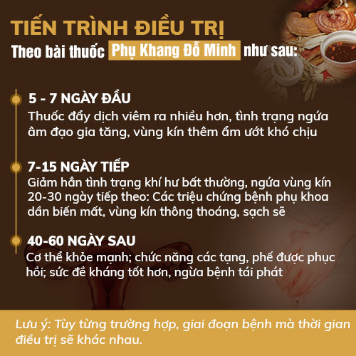 Giai đoạn hiệu quả của bài thuốc Phụ Khang Đỗ Minh